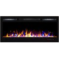 Gibson Living Gibson Living LW2035MC-GL 36 in. Bombay Crystal Recessed Touch Screen Wall Mounted Electric Fireplace; Multi Color LW2035MC-GL